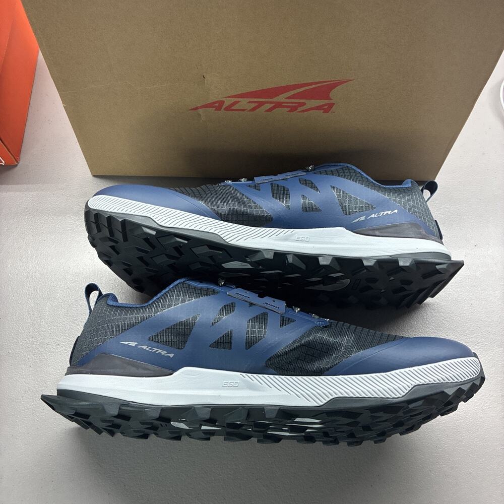 New Altra Men's Lone Peak 8 - Size 11 WIDE Trail-Running Shoes Navy/Black - Picture 2 of 6
